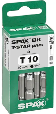 Immagine prodotto di SPAX® 5000009193109 SPAX® T10 T-STAR Plus Bit, 5 St.
