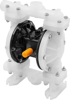 Produktbild von Druckluft Doppelmembranpumpe für Chemikalien - QBY3-25APP - Fördermenge 12 m³/h - Förderhöhe 69 m - Saughöhe 0–5 m - Aluminium + PP - Weiß