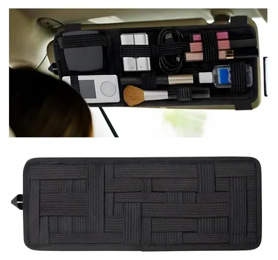 Productafbeelding van Auto zonneklep organizer, zwart, multifunctionele opbergtas voor voertuigdocumenten