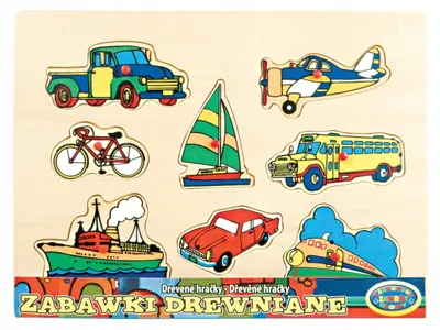 Produktbild von Dromader Holzpuzzle Lernpuzzle für Kleinkinder 8 Teile