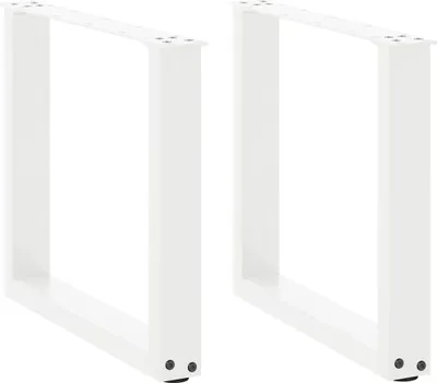 Produktbild von Möbel Couchtischbeine U-Form 2 Stk. Weiß 50x(42-43) cm Stahl - Tischbeine 4013157