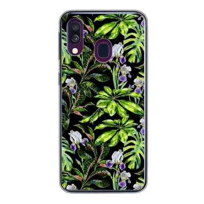 Produktbild von MuchoWow® Handyhülle Schutzhülle Hülle für Samsung Galaxy A40 Blume - Blätter - Muster Silikon Softcase Handy Hülle - Handy-Tasche