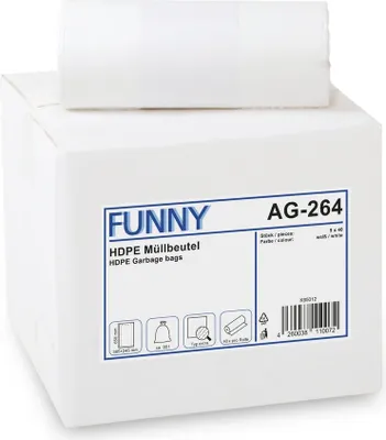 Produktbild von Funny 360 Stück Müllbeutel 90 Liter |weiß, "extra" stark