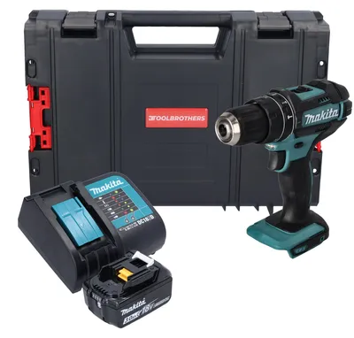 Immagine prodotto di Makita DHP 482 SF1J-R trapano a percussione a batteria 18 V 62 Nm + 1x batteria ricaricabile 3,0 Ah + caricabatterie + RHINO