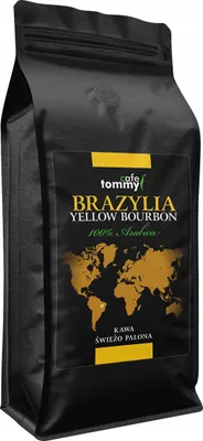 Obrázek produktu pro Tommy Cafe Brazylia Yellow Bourbon Fazenda Rainha 1kg, 1 kg, Americano (slabšíˌ větší objem), Espresso, Středně pražená, 1 kusů, 1 kg, Taška