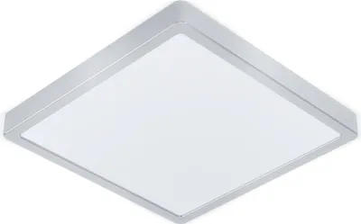 Produktbild von EGLO LED Deckenleuchte Molay, 1 flammige Aufbauleuchte aus Stahl und Kunststoff, Deckenlampe in Silber, Weiß, LED Aufbaulampe warmweiß, L x B 28,5 cm
