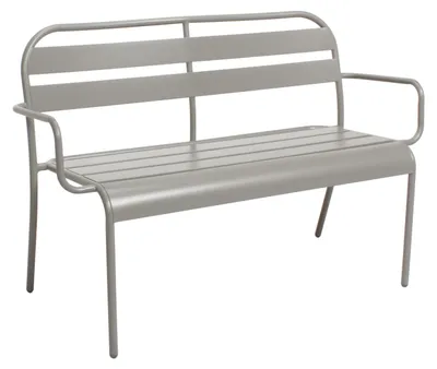 Image de Banc en aluminium 118cm Gris Galet SOHA