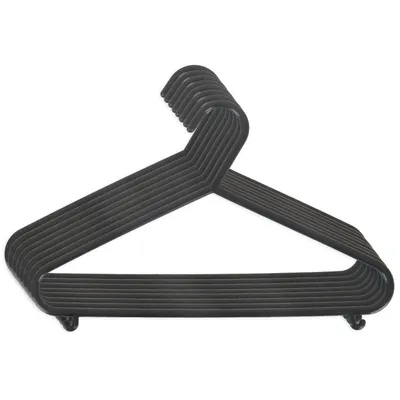 Produktbild von Bieco Kleiderbügel Kinder 8 St. Schwarz | Länge ca 30 cm | Baby Kleiderbügel | Kunststoff Kleiderbügel Kinder Baby | Baby Organiser Für Kleiderschrank | Kleiderbügel Baby | Baby Clothes Hangers