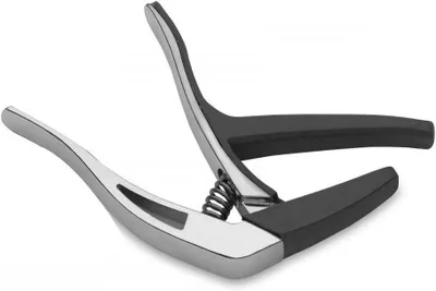 Productafbeelding van Gitaar Capo - Trigger Capo - Muziek Maken - Gebogen Vorm - 20 cm - Chroom