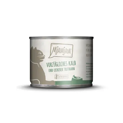 Produktbild von MjAMjAM 4260512870560, Adult, jede Rasse, Truthahn, Kalbsfleisch, 200 g, Getreidefrei