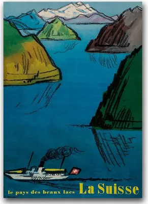 Produktbild von Poster - Canvas - Leinwand - 59,4 cm x 84,1 cm - Fotoposter - Leinwandkunst - Schweiz Berg