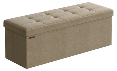 Productafbeelding van SONGMICS Zitkruk met opbergruimte, inklapbare bank, 38 x 110 x 38 cm