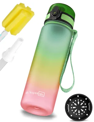 Produktbild von My Vesperbox® Trinkflasche Kinder [500ML] - Wasserflasche Kohlensäure Geeignet & Auslaufsicher - Water Bottle Kids - für Schule & Sport - Kinderflasche für Mädchen & Jungen - inkl. Ersatzdichtung