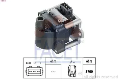 Produktbild von FACET 9.8114 Zündspuleneinheit 004050014 004050016 138007 für VW Golf IV Schrägheck (1J1) Transporter IV Bus (70B, 70C, 7DB, 7DK, 70J, 70K, 7DC, 7DJ)