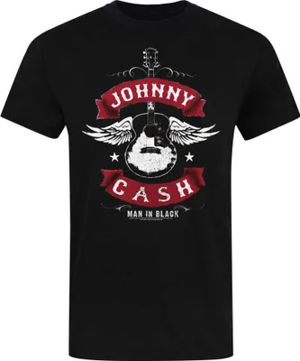 Produktbild von Johnny Cash - "Man In Black" T-Shirt für Herren/Damen Uni RO1294 (L) (Schwarz)