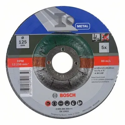 Obrázok produktu pre Bosch 2 609 256 333, Rezací disk, Kov, 12,5 cm, Každá značka, 2,22 cm, Viacfarebný