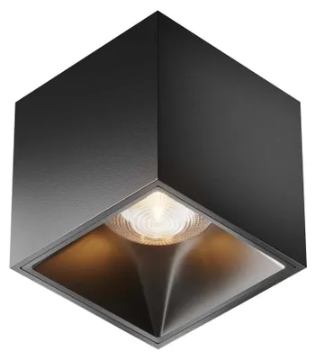 Zdjęcie produktu dla Lampa sufitowa LED, metal, czarny, ciepły biały