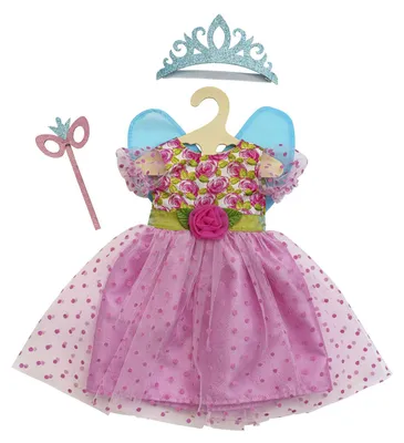 Produktbild von Heless Puppenkleid ''Prinzessin Lillifee'' mit Glitzerkrone und Augenmaske, 3-teilig, Gr. 28-35 cm