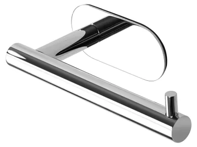 Image de Porte-papier hygiénique, sans perçage, poli, autocollant, en acier inoxydable, pour les toilettes et la salle de bains