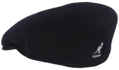 Kangol Flat Cap Schiebermütze 504 aus reiner Wolle in blau