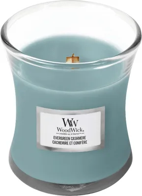 Image de WoodWick Bougie parfumée Evergreen Cashmere avec mèche en bois 275 g