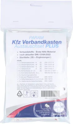 Zdjęcie produktu dla Zestaw wymienny apteczki pierwszej pomocy-PLUS-DIN13164-KFZ Param, 1 szt