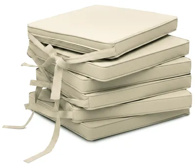 Image de Beautissu Lot de 6 coussins de chaise Loft SK Nature, 45 x 40 x 5 cm
