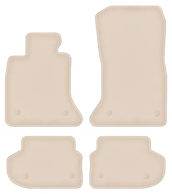 Produktbild von Velours-Fußmatten für BMW 5 F10_FL 2013-2017 (Limousine) – 4-tlg, Beige, passgenau – Wielganizator FORTUNA
