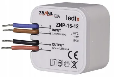 Produktbild von LED-Einbau-Netzteil 12 V DC, 15 W, Typ: ZNP-15-12