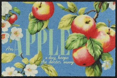 Produktbild von Salonloewe HAPPY APPLE Fußmatte Wohnmatte 50 x 75 cm