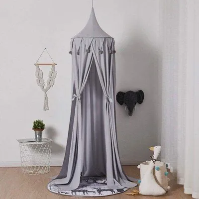 Image de Moustiquaire pour chambre d'enfant en coton et Élasthanne, gris