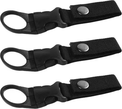 Image de Petit porte-clés en nylon, lot de 3, avec mousqueton, pour accessoires d'extérieur, idéal pour le camping, la randonnée et l'alpinisme