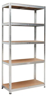 Zdjęcie produktu dla Półka metalowa – Regał magazynowy – Szafka magazynowa – 150 x 70 x 30 cm – 5 półek – 150 kg obciążenia na półkę