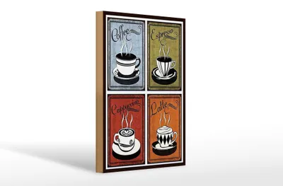 Produktbild von Holzschild Kaffee 20x30cm Coffee Espresso Cappuccino Latte
