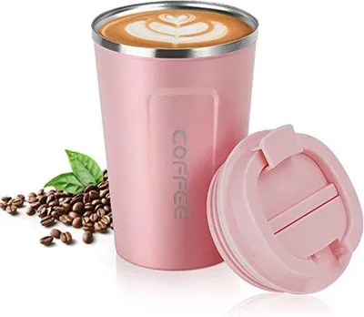Produktbild von Isolierbecher aus Edelstahl, 380ml, doppelwandig, lekvrij, Reisebecher