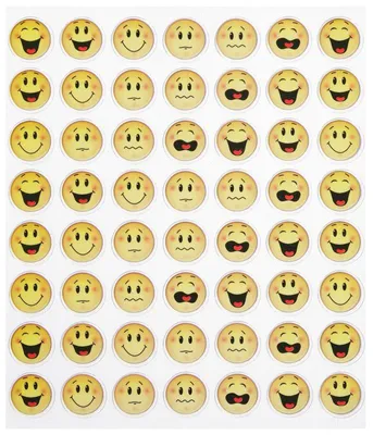 Produktbild von Smiley Sticker für Beurteilungen und Dekoration, 150 x 165 mm, 1 Blatt