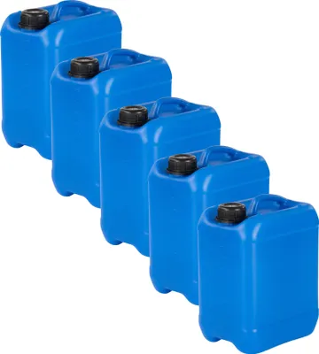 Produktbild von 5x 5 Liter Kanister Wasserkanister Campingkanister Farbe blau DIN45 (5x5knb45)