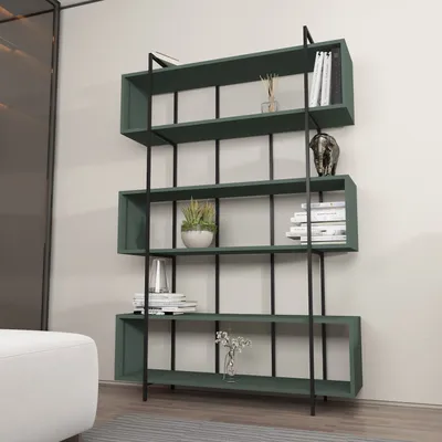 Image de Skye Decor, Bruti - Green, Black, Bibliothèques, vert, 120 x 180 x 29,6 cm