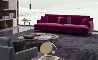 Produktbild von Rosa Dreisitzer Moderne Couch Wohnzimmer Sofas Stilmöbel Luxus Design