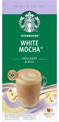 Obrázek produktu pro Instantní tyčinky Starbucks White Mocha 120 g – krémová bílá čokoláda
