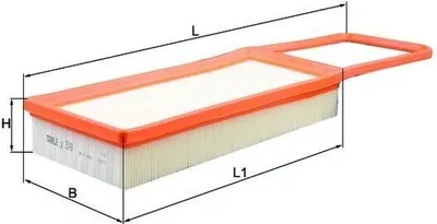 Image de Filtre à air MAHLE LX 3249 pour BMW X5 (F15, F85) Cartouche filtrante