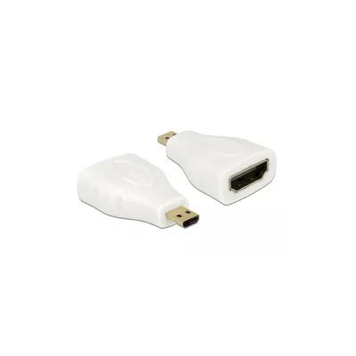 Zdjęcie produktu dla DeLOCK 65276, 19-p micro HDMI-D M, 19-p HDMI-A F, Biały