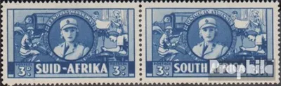 Produktbild von Briefmarken Südafrika 1941 Mi 145-146 waagerechtes Paar mit Falz Kriegsrüstung