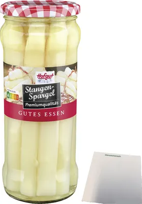 Produktbild von Hofgut Stangenspargel weiß (580ml Glas) + usy Block