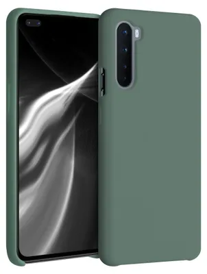 Produktbild von kwmobile Handyhülle für OnePlus Nord Hülle - Case Silikon - Kabelloses Laden - Schutzhülle Cover in Tannengrün