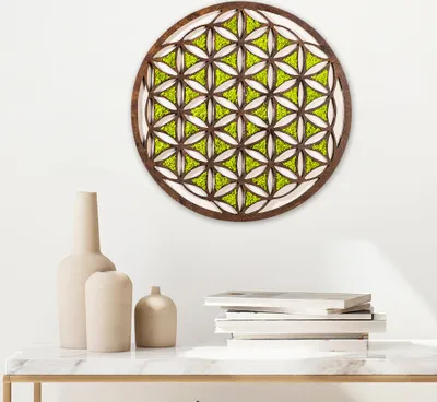 Obrázok produktu pre Wallity, Geometric, nástenná dekorácia, zelená, MDF, 44 x 44 x 1,6 cm