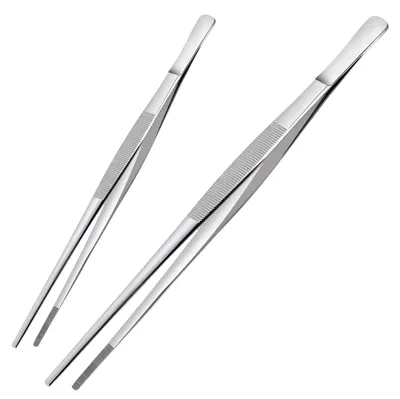 Kochpinzetten-Set 2er-Pack Edelstahl 20/30 cm