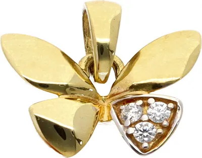 Produktbild von Filigraner Anhänger Schmetterling echt Gold 333 (8 kt) mit Zirkonia