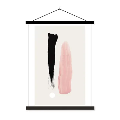 Produktbild von MuchoWow® Textilposter Farbe - Pastell - Gestaltung 40x53 cm mit schwarzem Rahmen - Abbildung