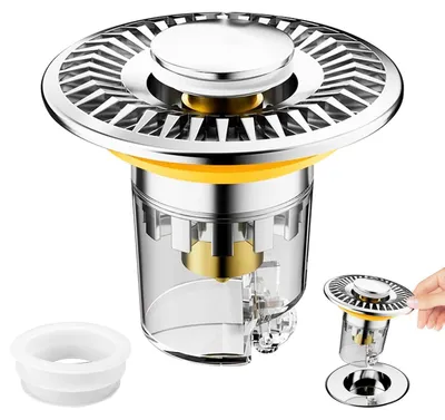 Obrázok produktu pre Zátka do umývadla, výsuvná s filtrom, nerezová oceľ, 34-40 mm, 1 kus